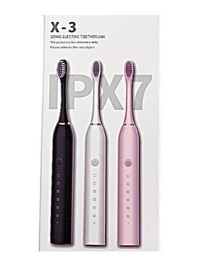 🆕- X-3 Sonic Electric Toothbrush with 3
Replacement Heads. White. New in Box